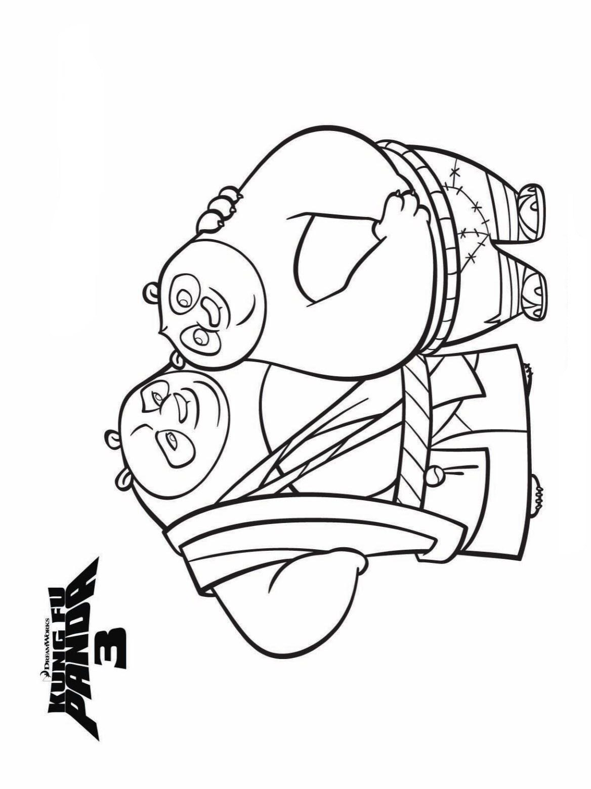 Plansa de colorat cu Kung Fu Panda 32 26